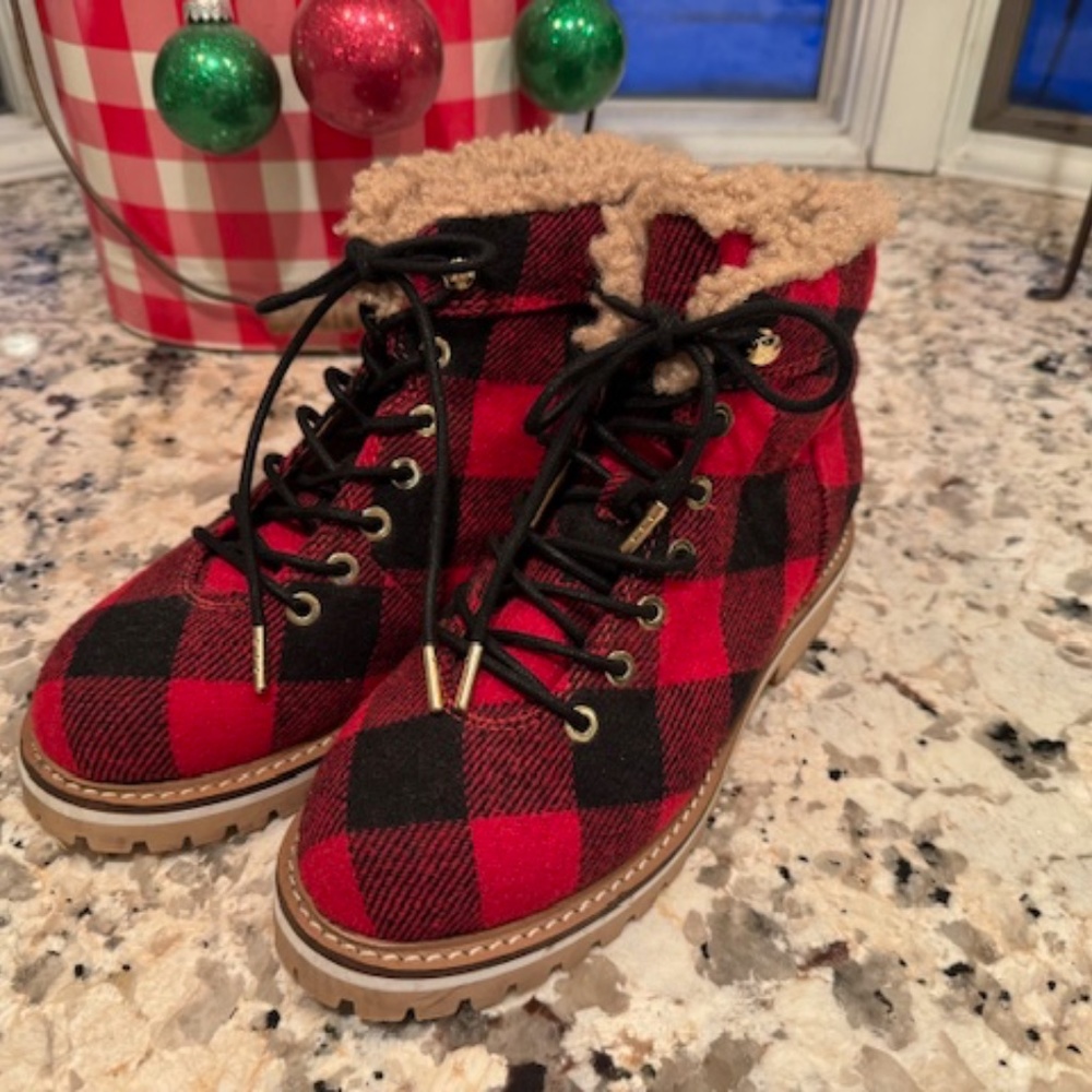 Talbots Red/Black Jilly Lace Up